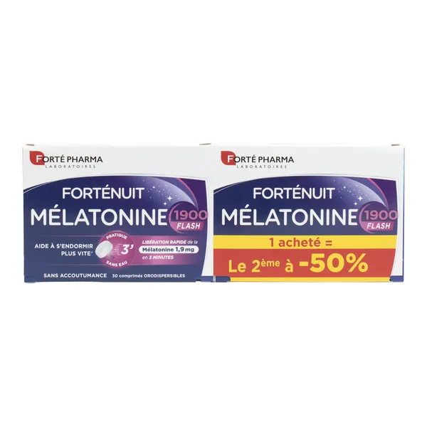 Forte Pharma FortéNuit Mélatonine 1900 Flash comprimés orodispersibles