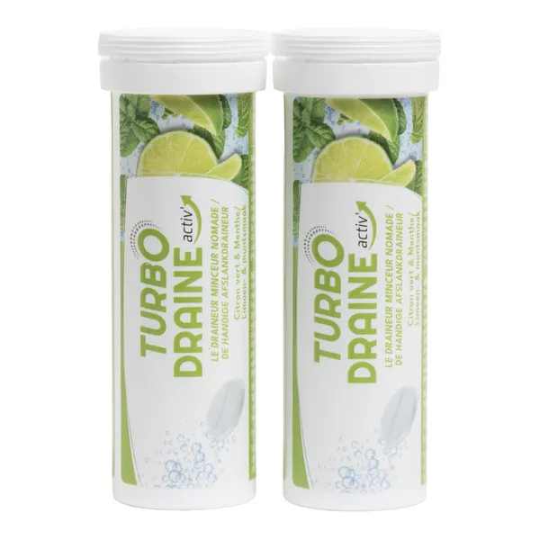 Forté Pharma Turbodraine Activ' citron vert menthe comprimés effervescents