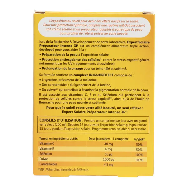 Forté Pharma Expert Solaire Préparateur intense 3P comprimés
