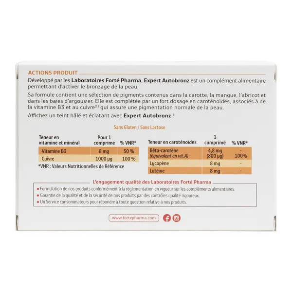 Forté Pharma Expert Autobronz comprimé