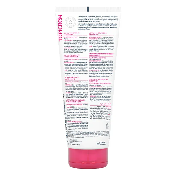 Topicrem lait corps ultra hydratant
