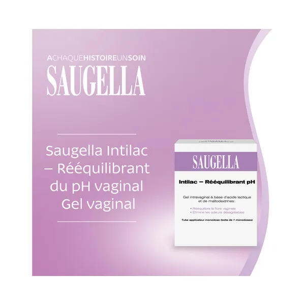 Saugella Intilac rééquilibrant pH gel intravaginal unidoses