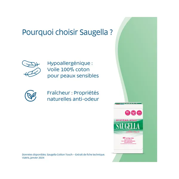 Saugella Cotton Touch protège-slips