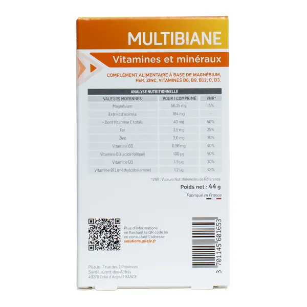 Pileje Multibiane Vitamines et minéraux enfant comprimés à croquer
