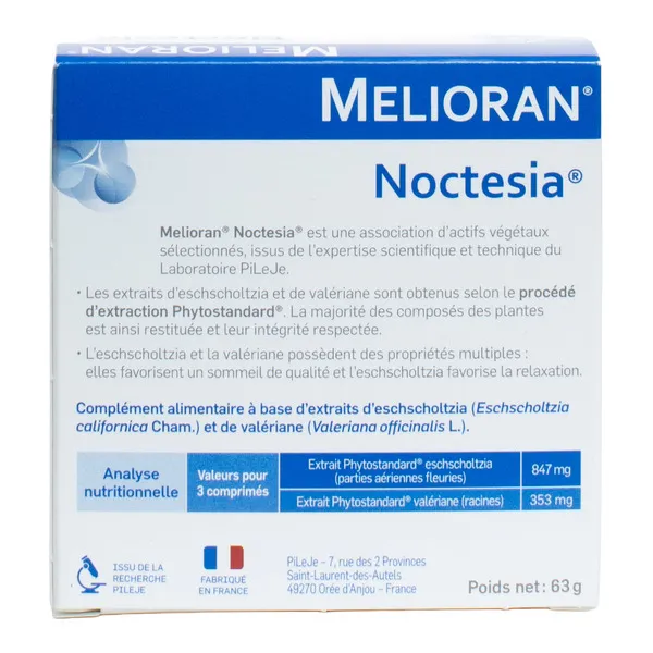 PileJe Melioran Noctesia comprimés