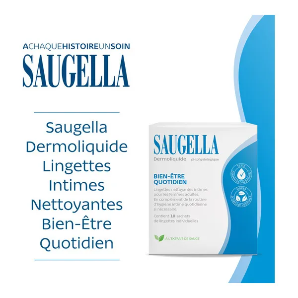 Saugella Dermoliquide lingettes sachets individuels