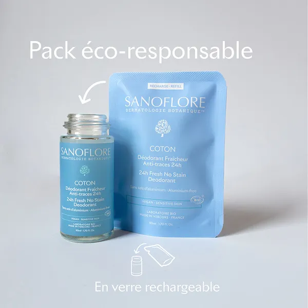Sanoflore Déodorant Coton 24H bio roll on