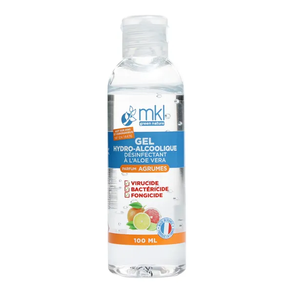 MKL gel hydroalcoolique à l'aloe vera parfum agrumes