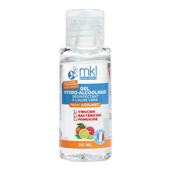 MKL gel hydroalcoolique à l'aloe vera parfum agrumes
