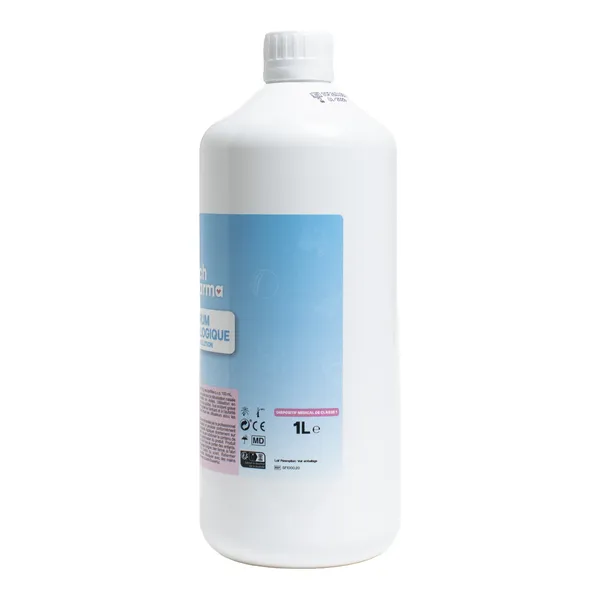 Sérum physiologique en bouteille