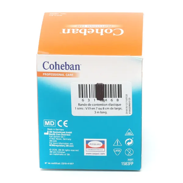 Solventum Coheban bande de contention cohésive 7 cm x 3 m