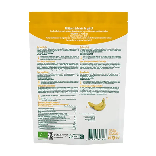Good Goût carrés banane Bio