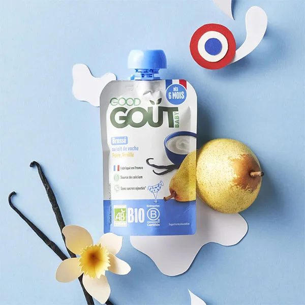 Good Goût brassé au lait de vache Poire Vanille bio