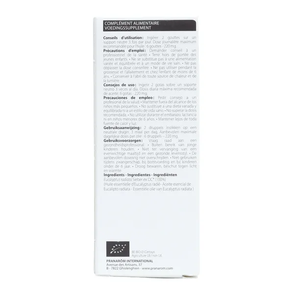 Pranarom huile essentielle Eucalyptus radié Bio