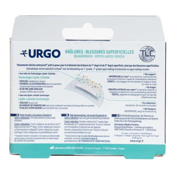 Urgo Brûlures Pansements Waterproof