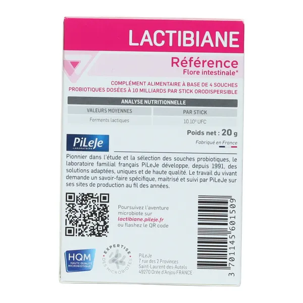 PileJe Lactibiane Référence sticks orodispersibles