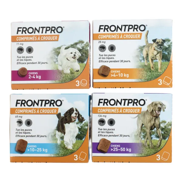 Frontpro Chien comprimé anti puces