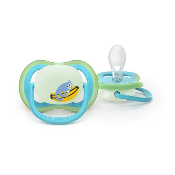 Avent Ultra Air Nightime Sucette anatomique silicone 6-18 mois