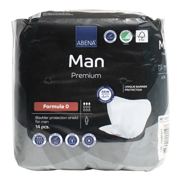 Abena Man Premium Formula 0 Protections anatomiques 3 gouttes