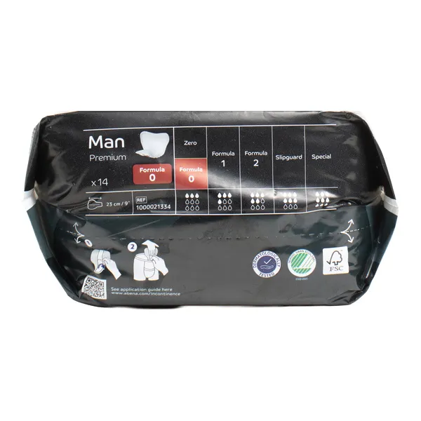Abena Man Premium Formula 0 Protections anatomiques 3 gouttes