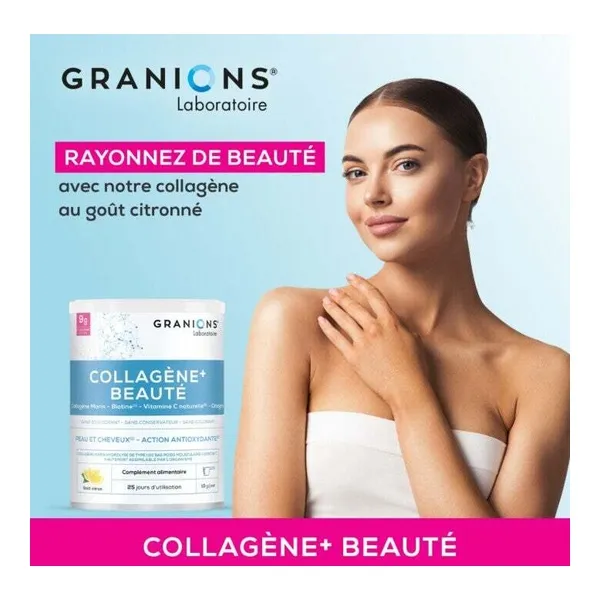 Granions Collagène+ Beauté poudre goût citron