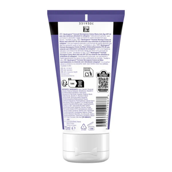 Neutrogena crème mains anti âge SPF 20