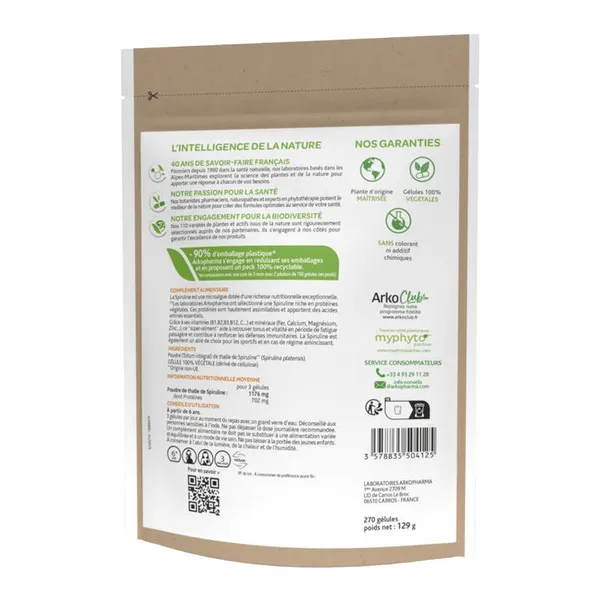 Arkogélules Spiruline gélules