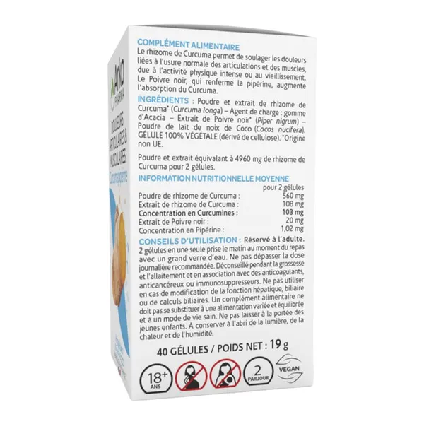 Arkogélules curcuma pipérine gélules
