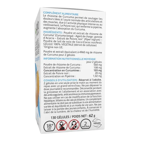 Arkogélules curcuma pipérine gélules