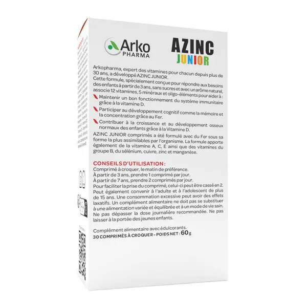 Azinc Junior cola comprimés à croquer