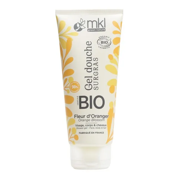 MKL gel douche surgras Fleur d'Oranger bio