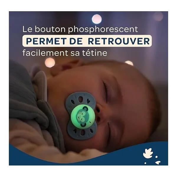 Biolane sucette silicone anatomique 6-18 mois Nuit