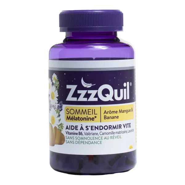 ZzzQuil Sommeil Mangue banane gummies