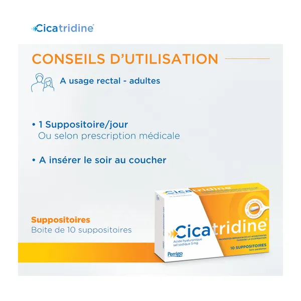 Cicatridine suppositoires