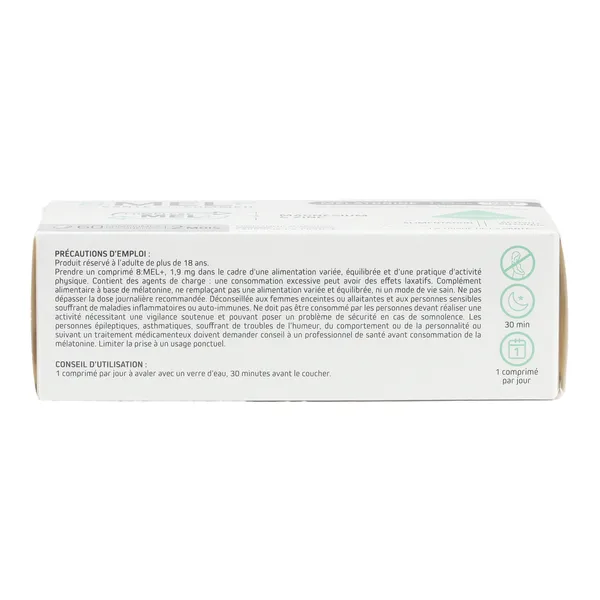 8 Mel+ Mélatonine 1,9 mg comprimés