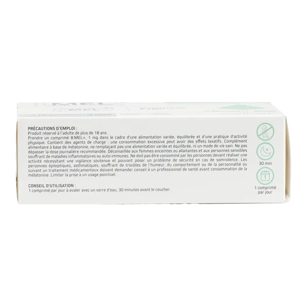 8 Mel+ Mélatonine 1 mg comprimés