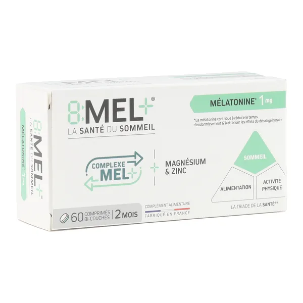 8 Mel+ Mélatonine 1 mg comprimés