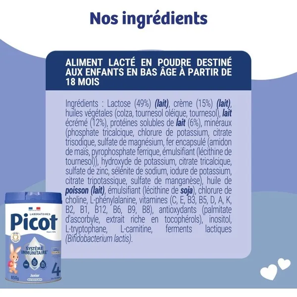 Picot Junior lait 4e âge