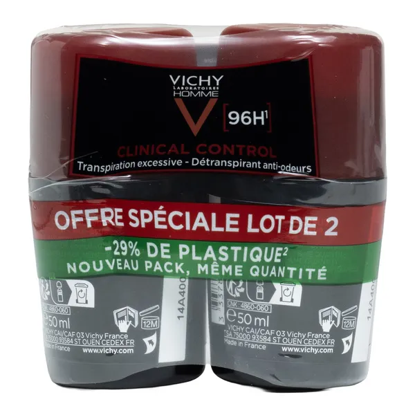 Vichy Homme déodorant détranspirant Clinical Control 96h bille