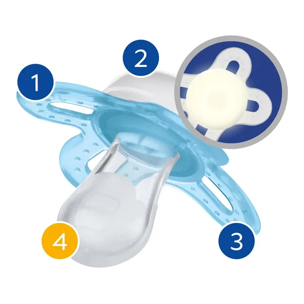 MAM Original Naissance Nuit Sucette symétrique silicone 0-2 mois