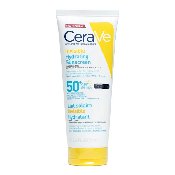 Cerave Lait solaire invisible hydratant SPF 50+