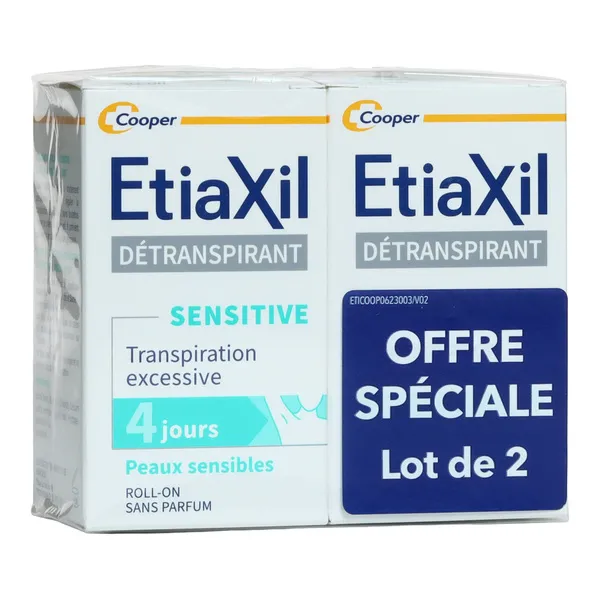Etiaxil Sensitive Aisselles détranspirant roll-on