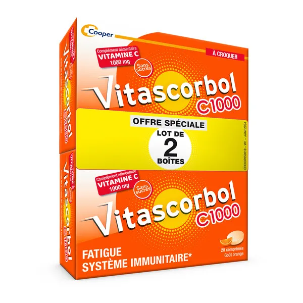 Vitascorbol C1000 Vitamine C comprimés à croquer