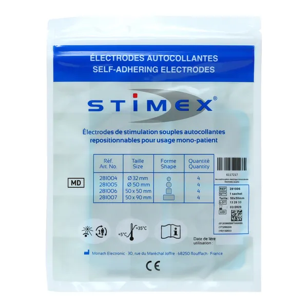 Electrodes de stimulation autocollantes Stimex