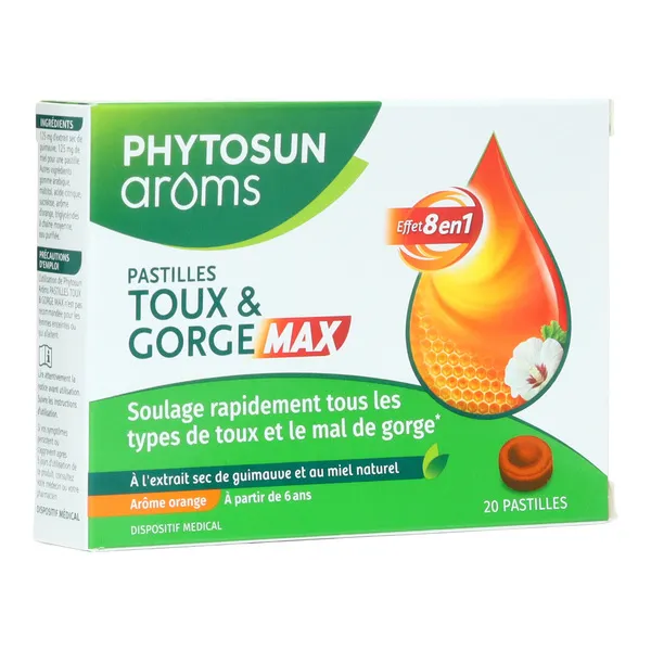 Phytosun Arôms pastilles toux et gorge Max