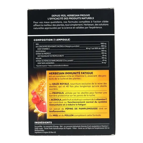 Herbesan Immunité Fatigue ampoules