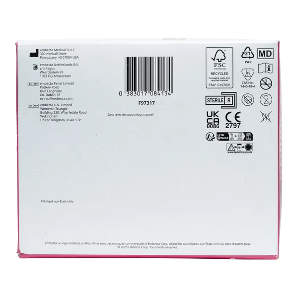 Embecta Microfine Seringue à insuline 29 G