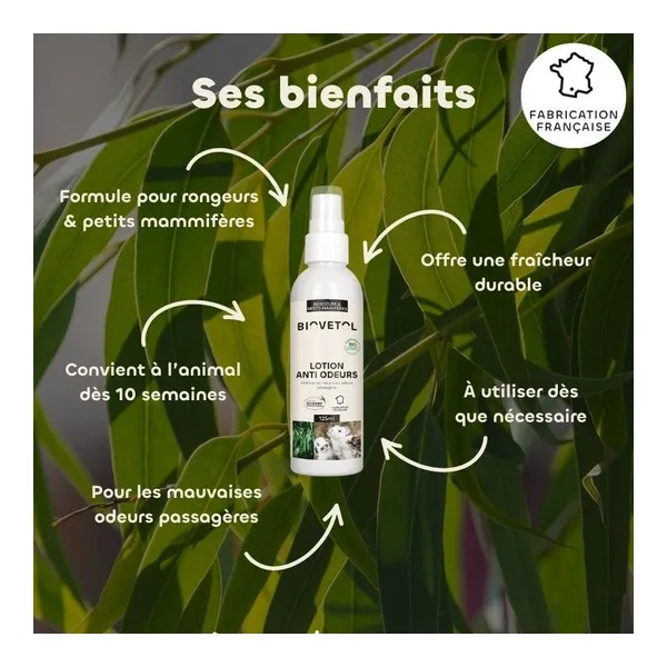 Lotion anti odeurs Rongeurs et petits mammifères Biovetol