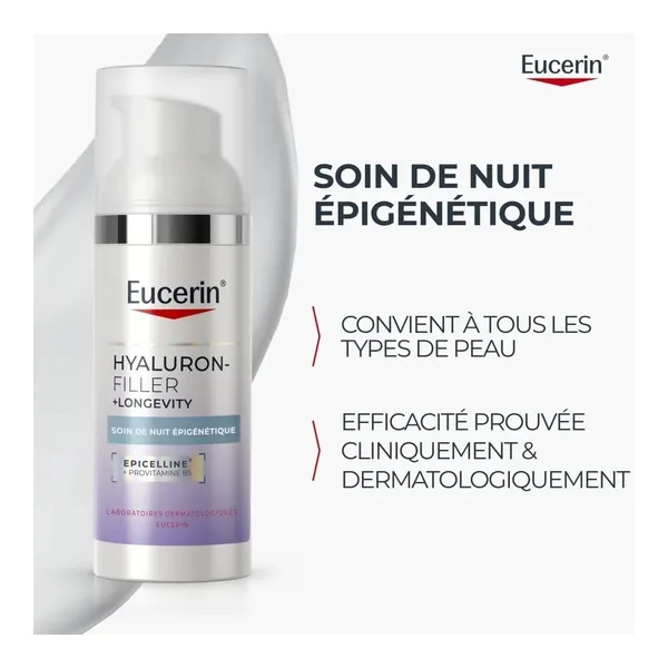 Eucerin Hyaluron Filler + longevity Soin de nuit épigénétique