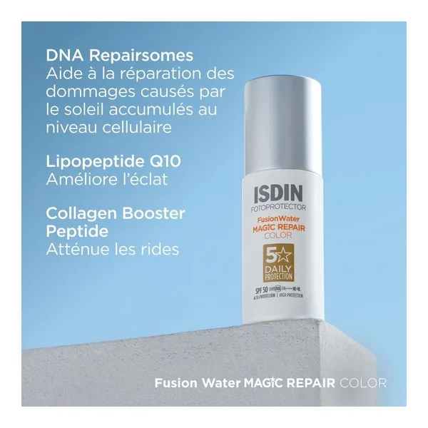 Crème solaire teintée Isdin Fusion Water Magic Repair Color SPF 50